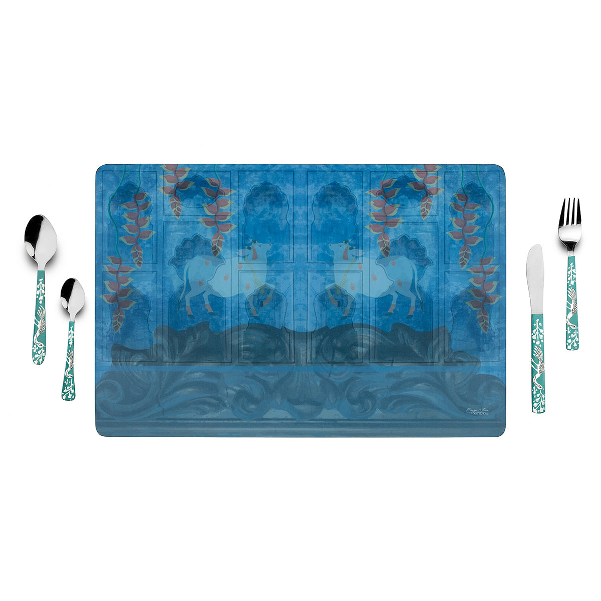 Pichwai Blue Table Mats