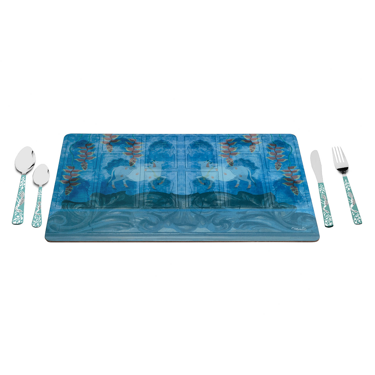 Pichwai Blue Smooth & luxurious Table Mats