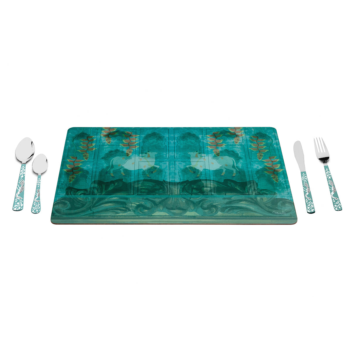 Buy Pichwai artwork Green Table Mats