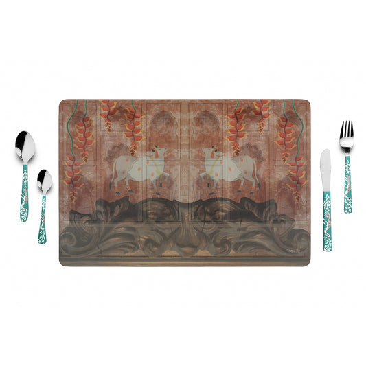 Pichwai Orange Table Mats - Artychoke