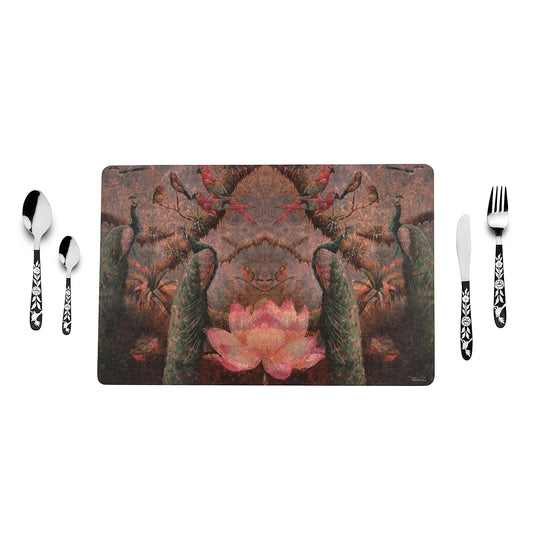 Peacock Lotus Table Mats - Artychoke