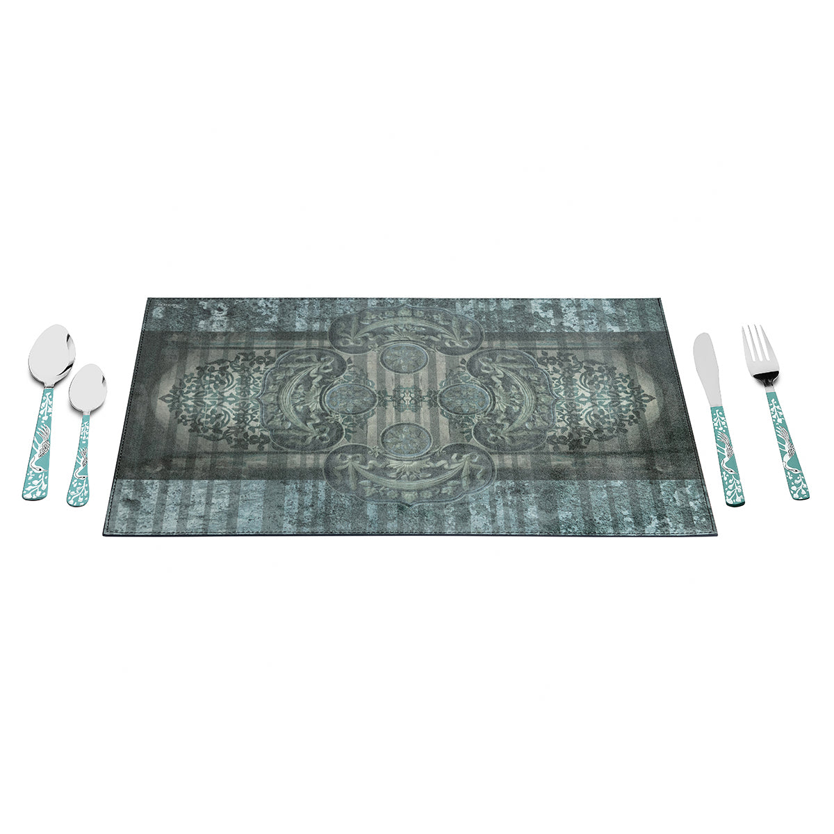 Antique Motif Table Mats Vegan Leather