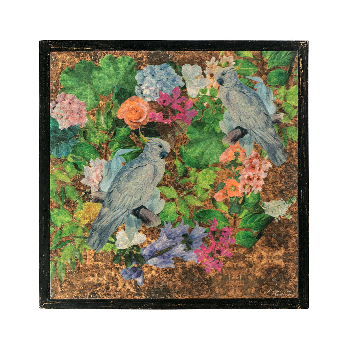 Ethereal colors with the cockatoo birds Foliage Nesting Tables (Set of 2)