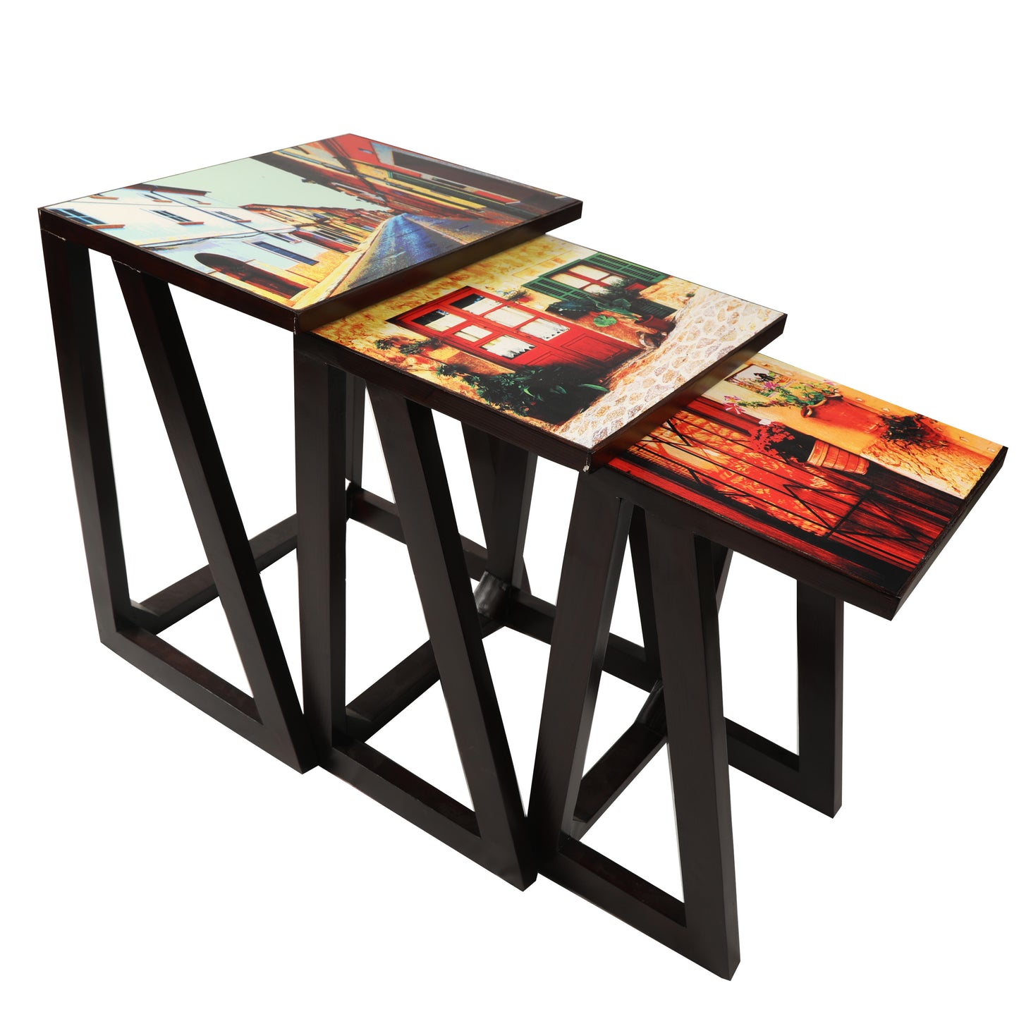 Cafe Moderno set of three nesting tables - Artychoke