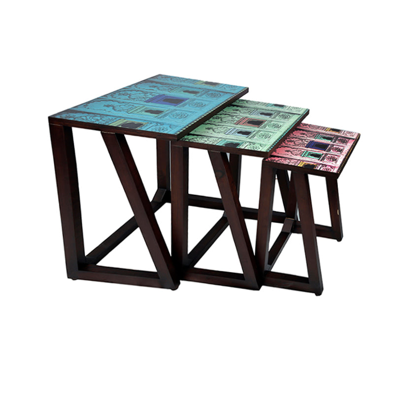 Jharoka Nesting Wooden Tables (Set of 3) - Artychoke