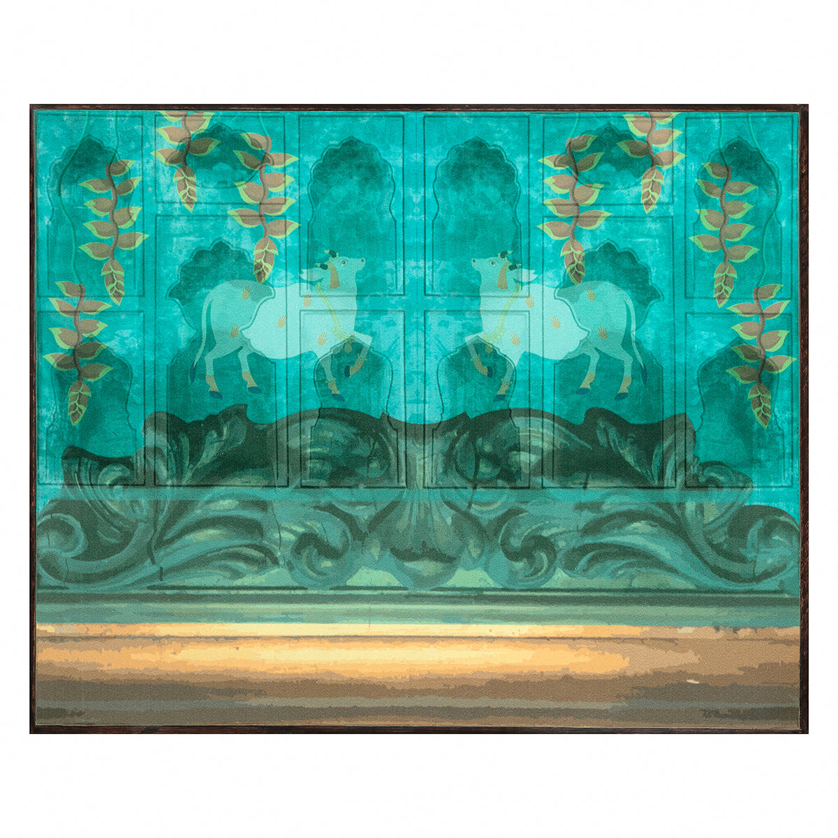 High-quality craftsmanship of Pichwai Nesting Tables (Set Of 3)