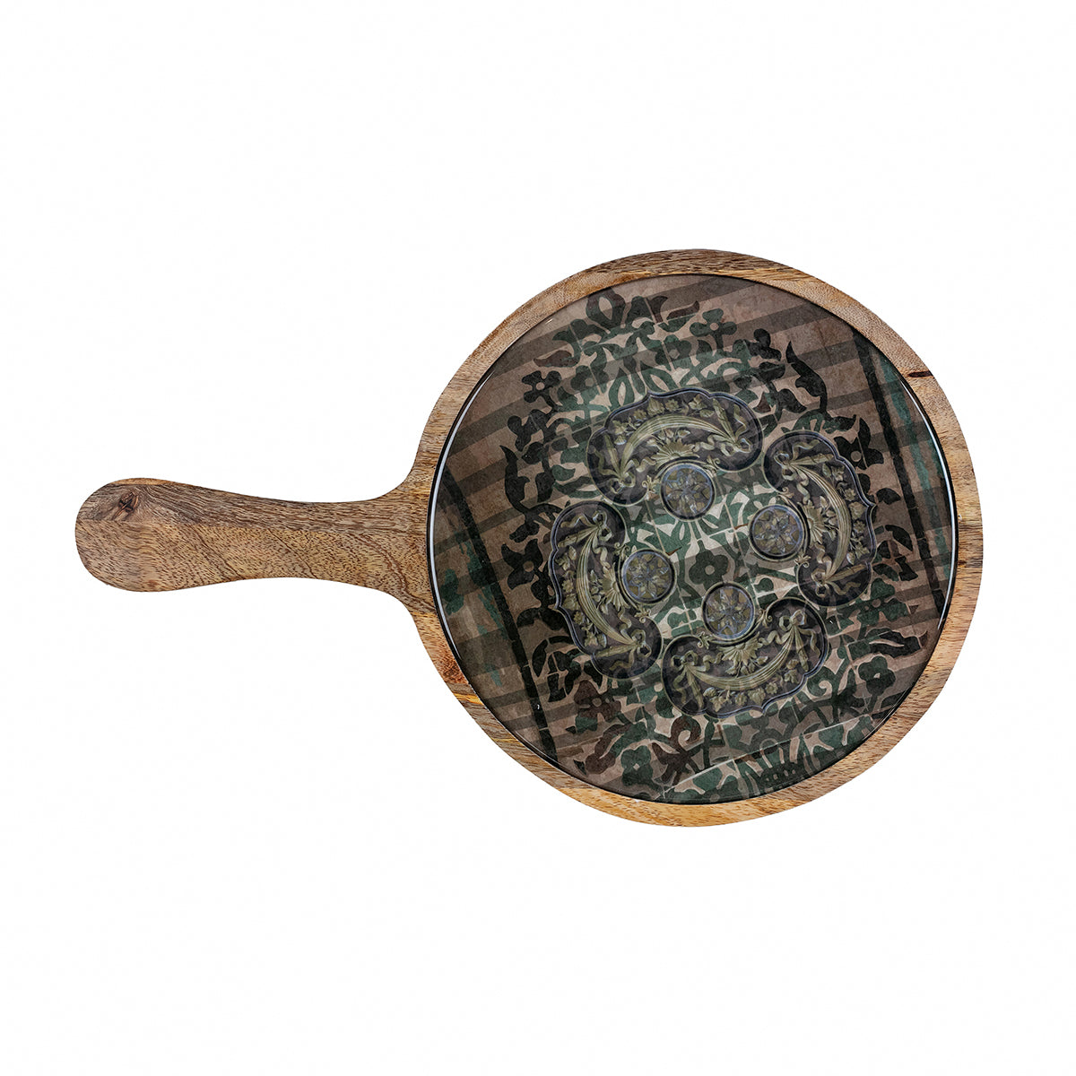 Antique Motif Round Platter