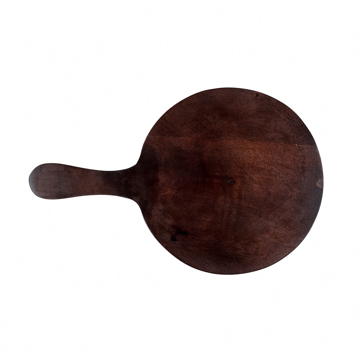 Back View Hand painted Round Wooden Platter