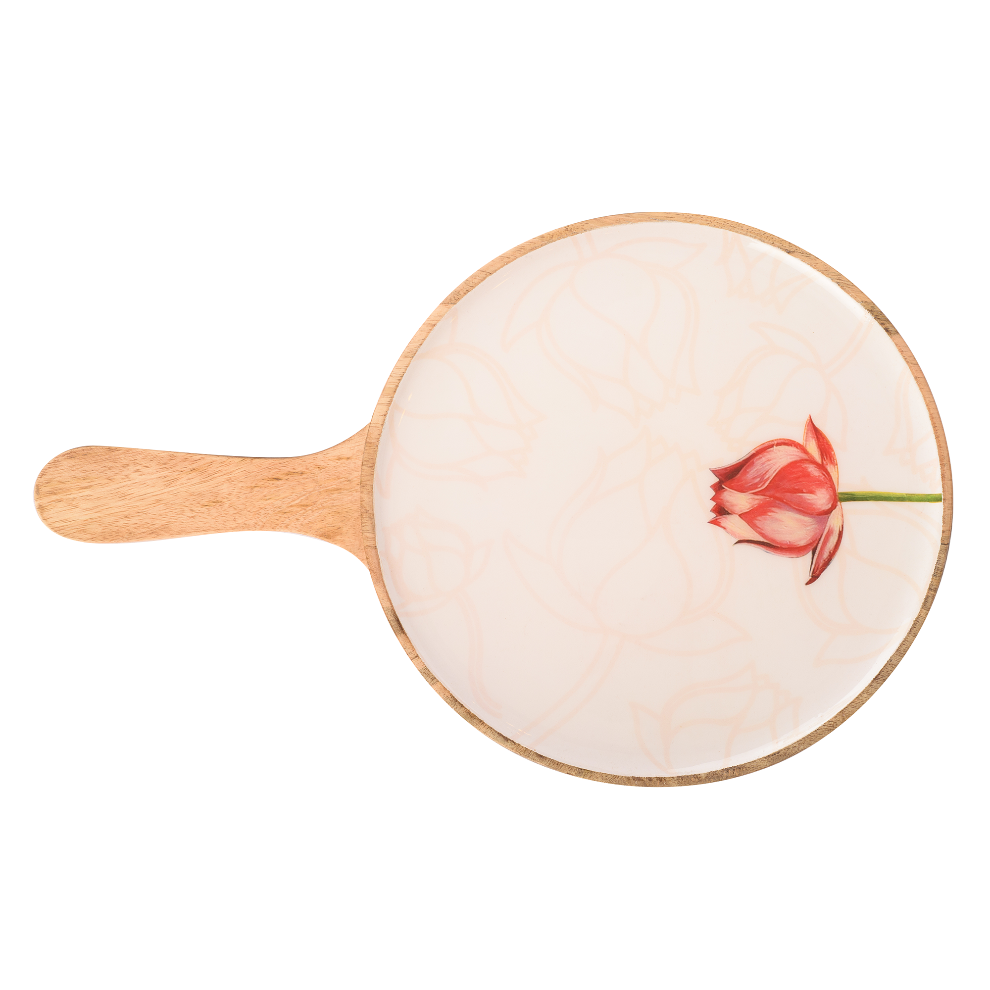 Ivory Lotus Round Platter