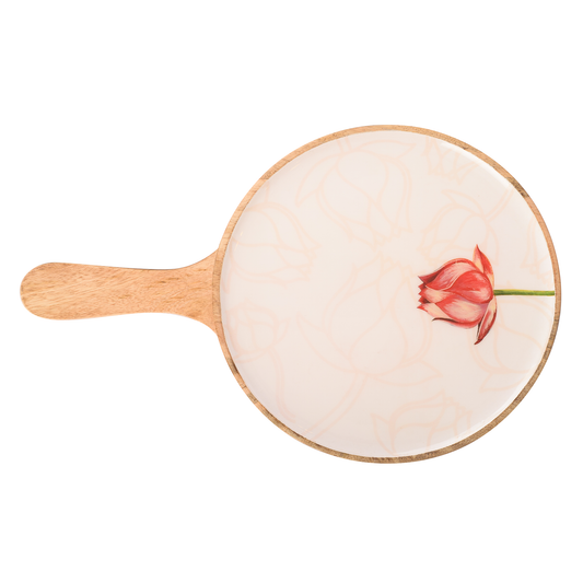 Ivory Lotus Round Platter - Artychoke