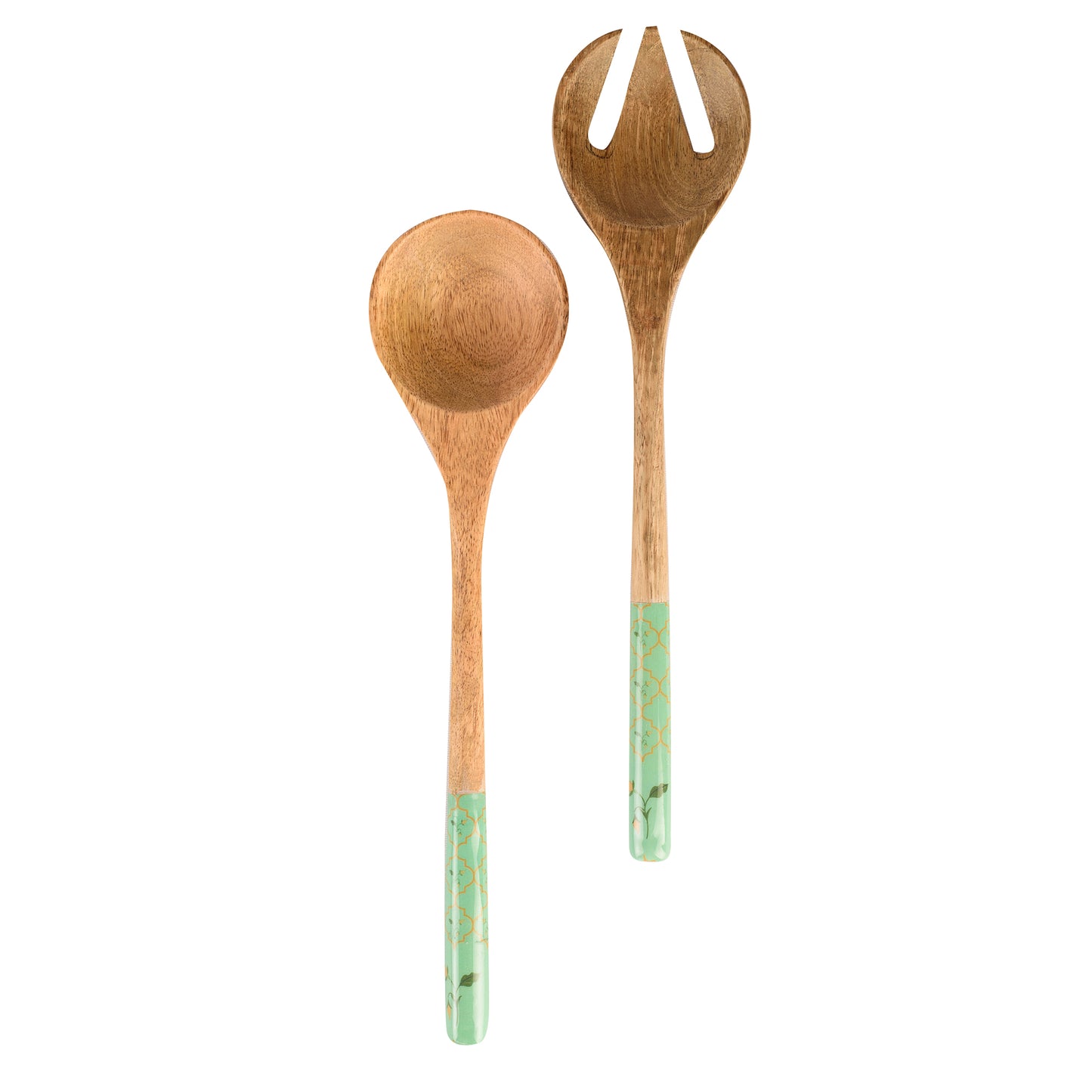 Teal Salad Servers - Artychoke