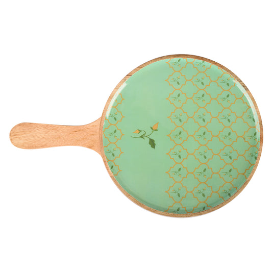 Teal Round Platter - Artychoke