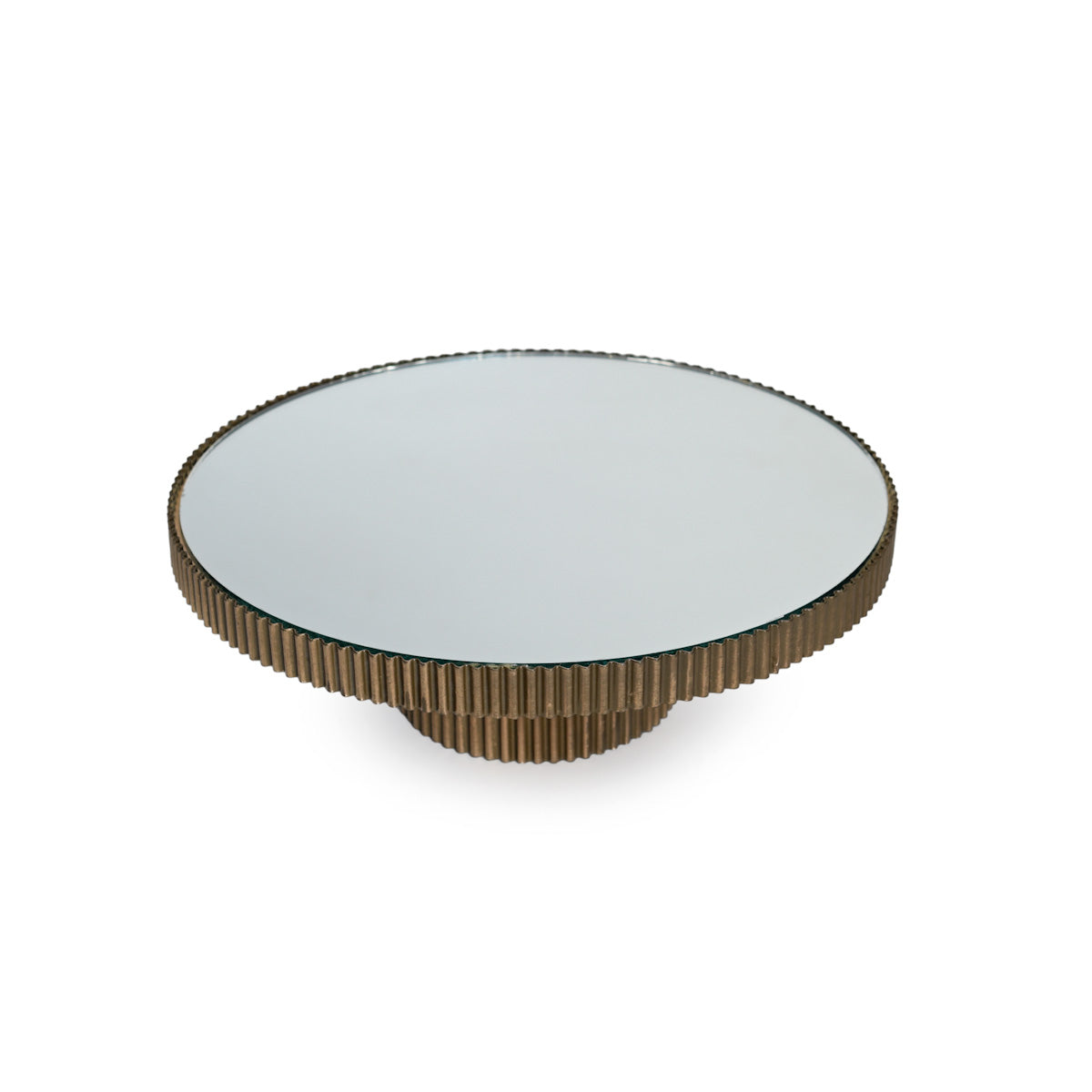 Mirror Round Buffet Riser