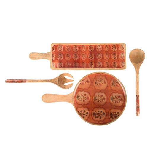 Rustica Platters & Salad Spoons Set - Artychoke