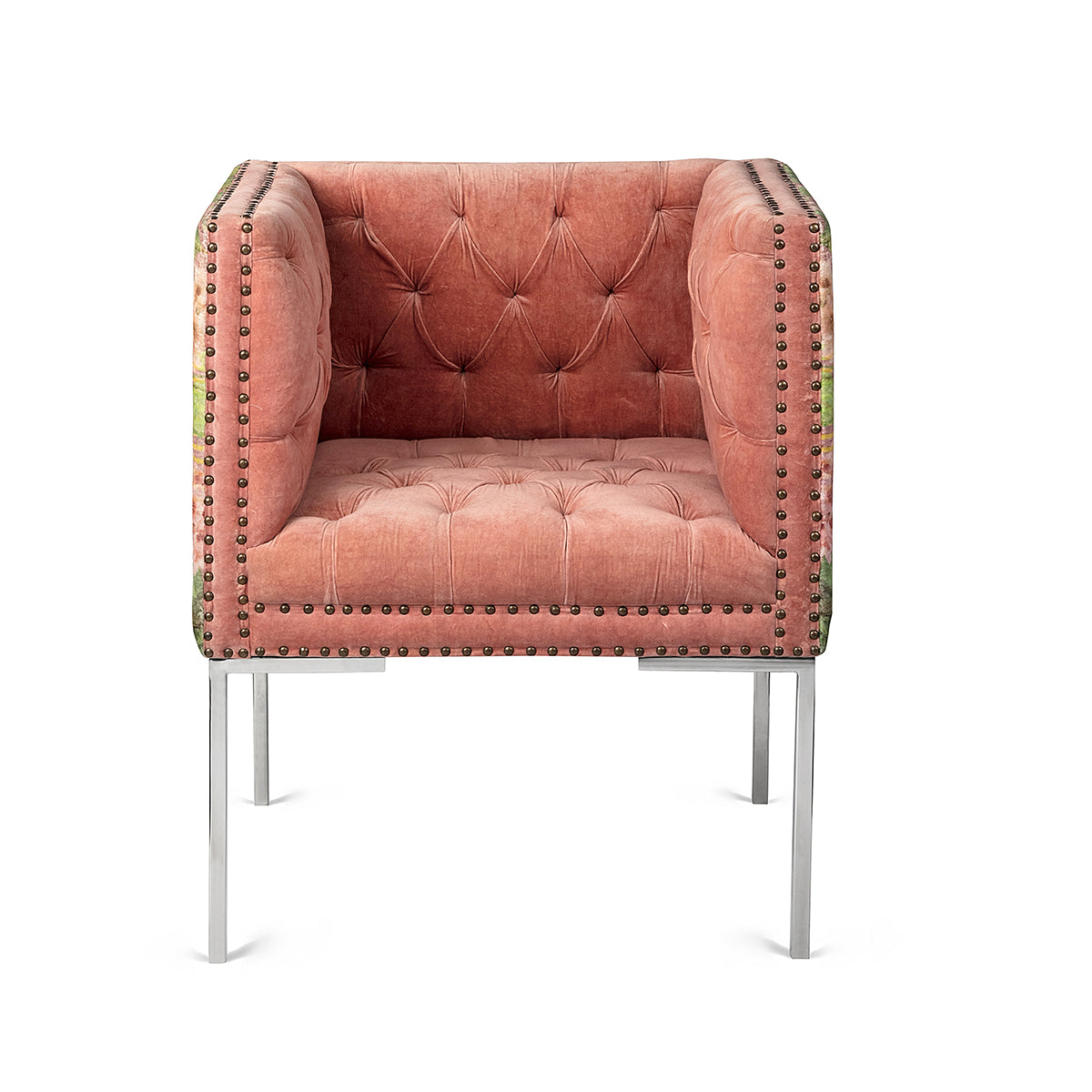 Beautiful Peachy Pink Cockatoo Box Sofa Chair