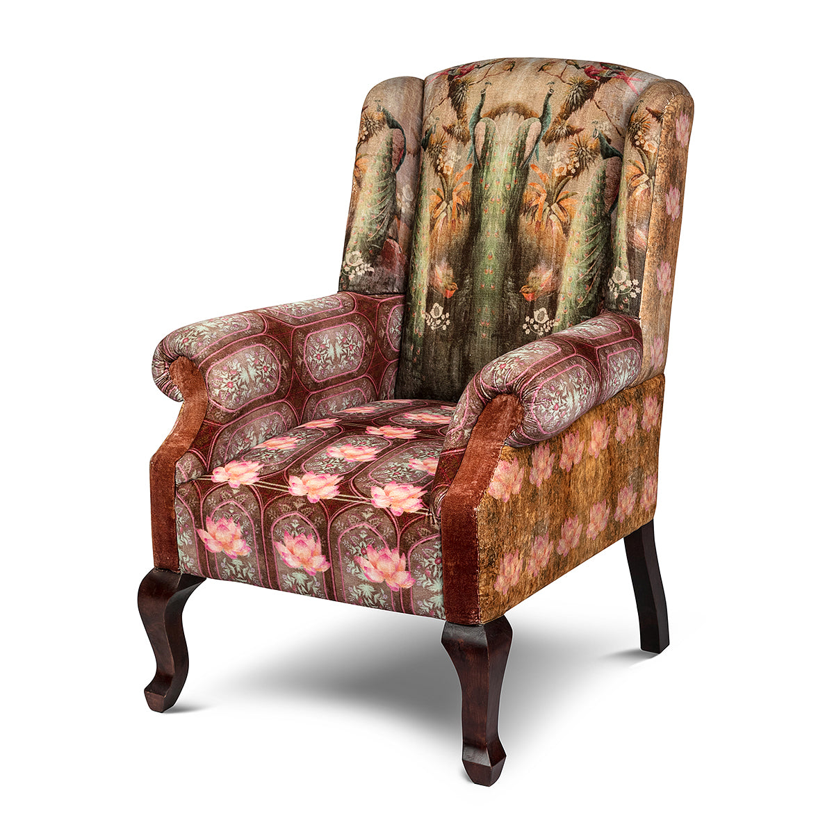 Peacock Grand Wing Sofa Chair - Artychoke