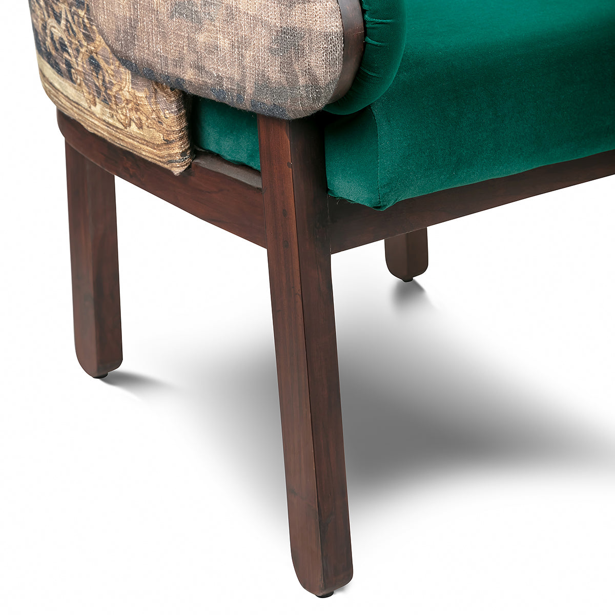 Side View Oval Chair Vibrant Green
