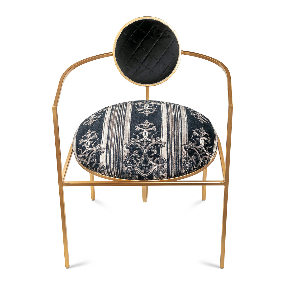 Polka Accent Metal With A Soft Velvet Seat Chair