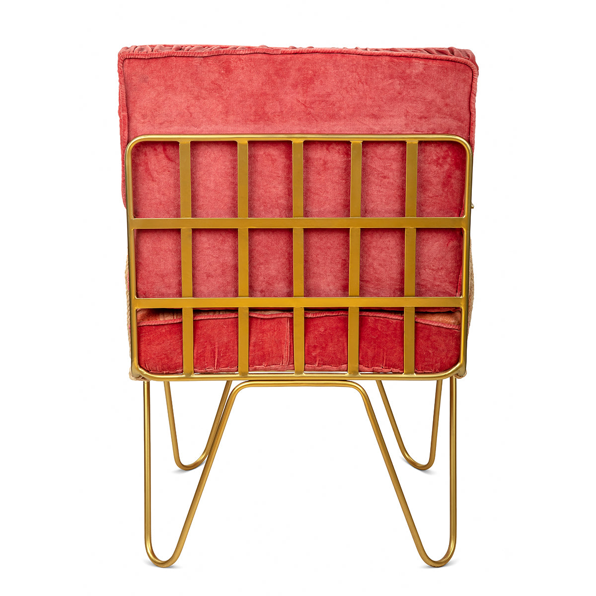Rope Metal With Rope & Soft Velvet Seat Chair