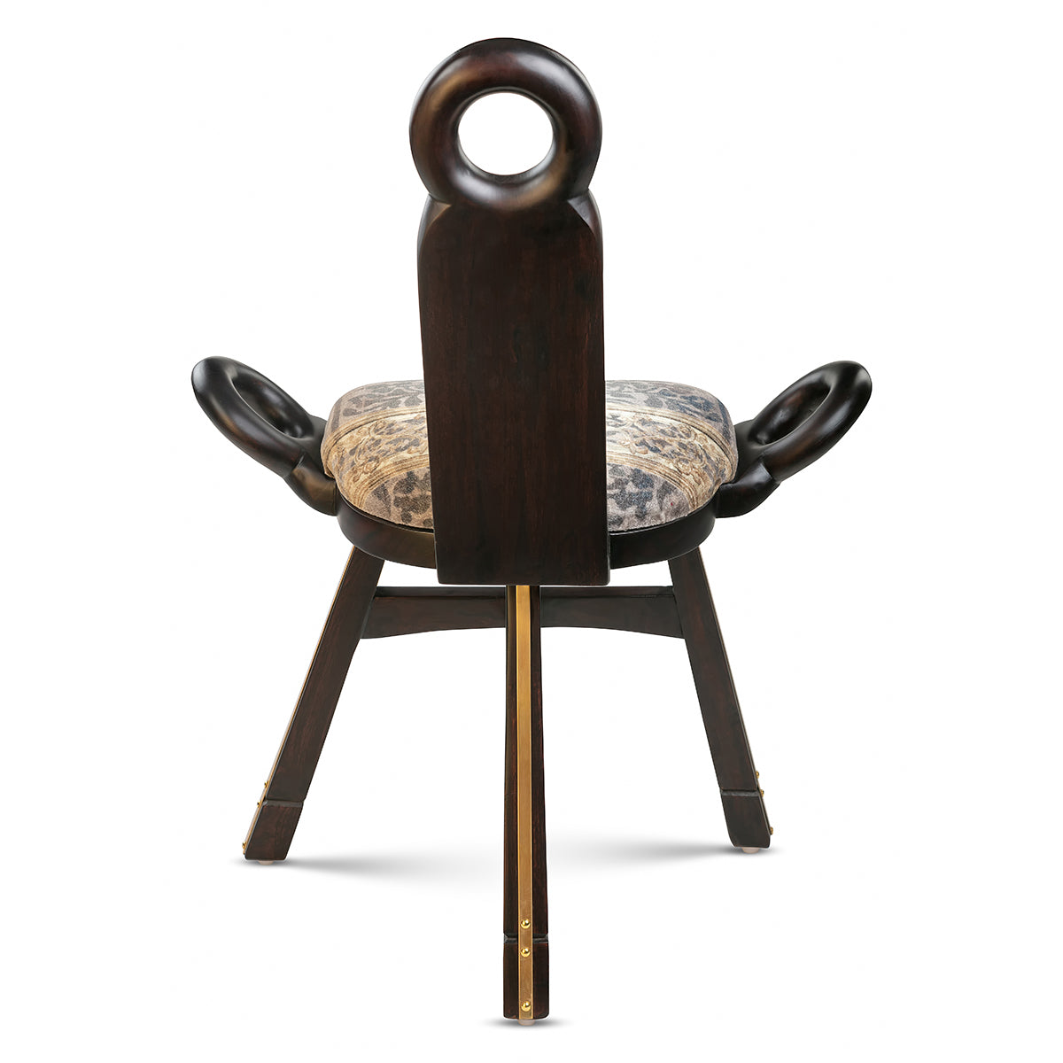 Back View Antique Inspired Saddleback Chair