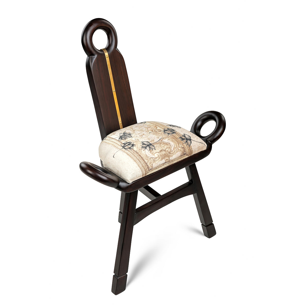 Antique Lotus Saddleback Chair