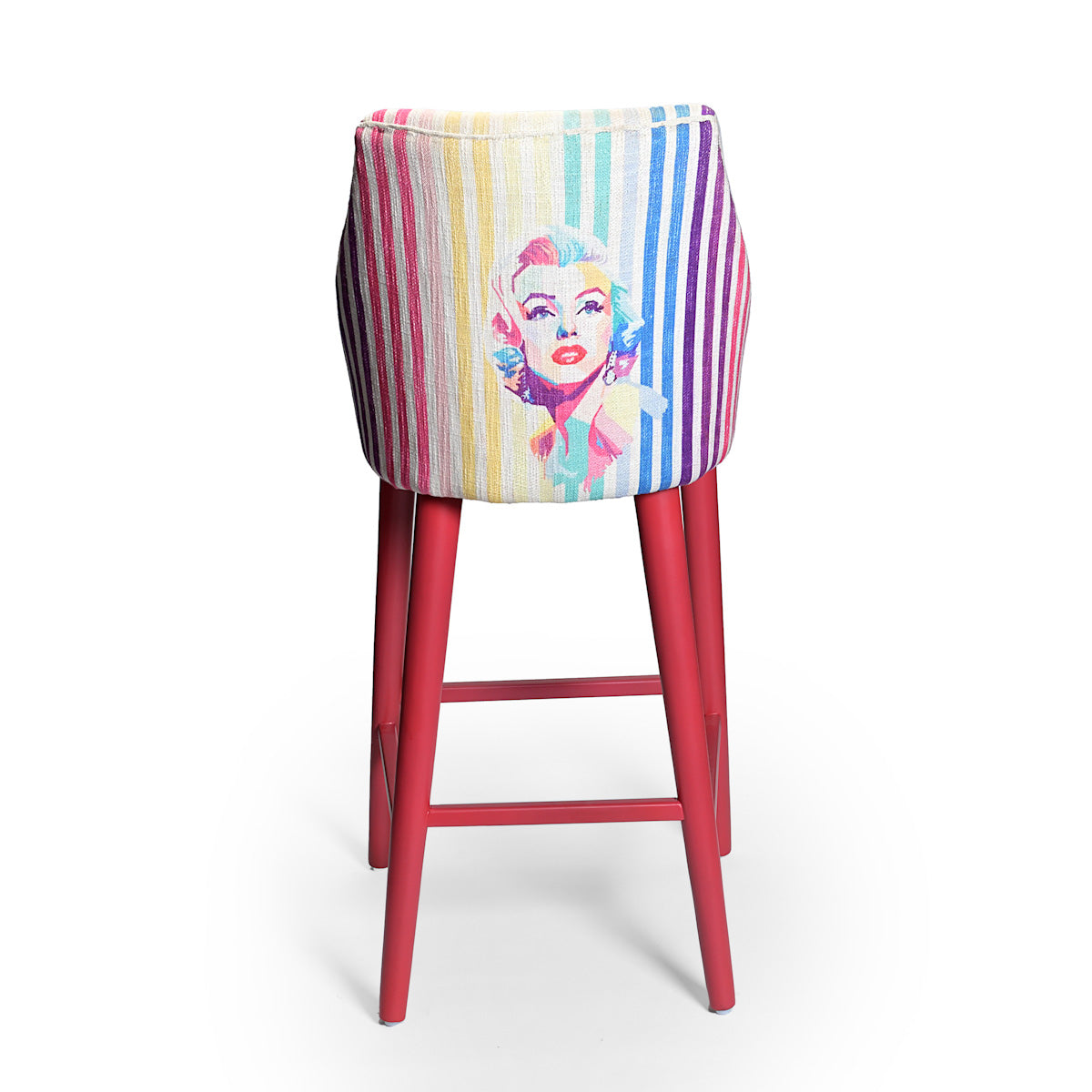 Luxurious bar chair with Marilyn Monroe-inspired design