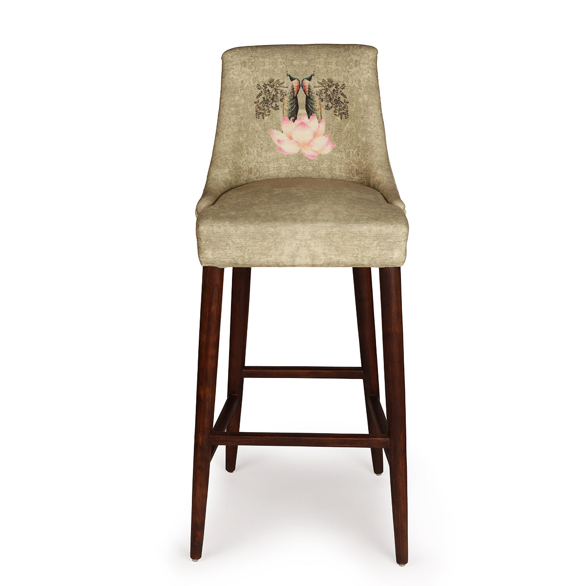 Peacock Boota four-legged high barstool Chair