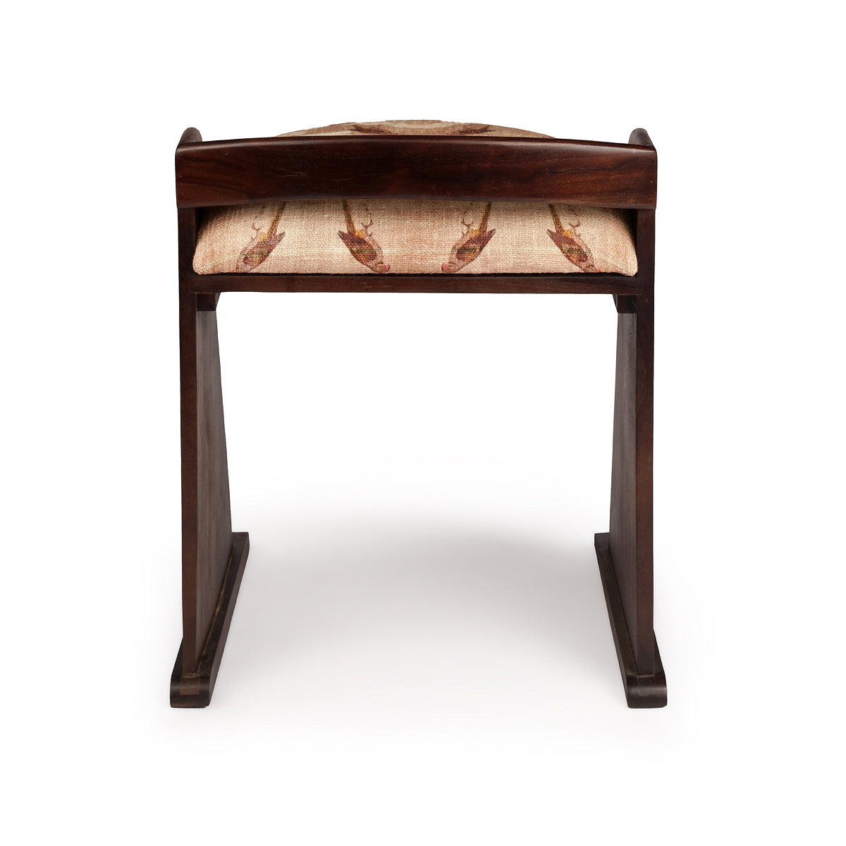 Back View Parrot Teak Stool