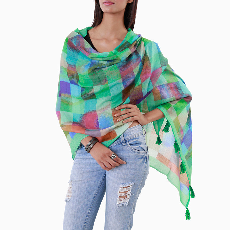 Mosaic Green Stole - Artychoke