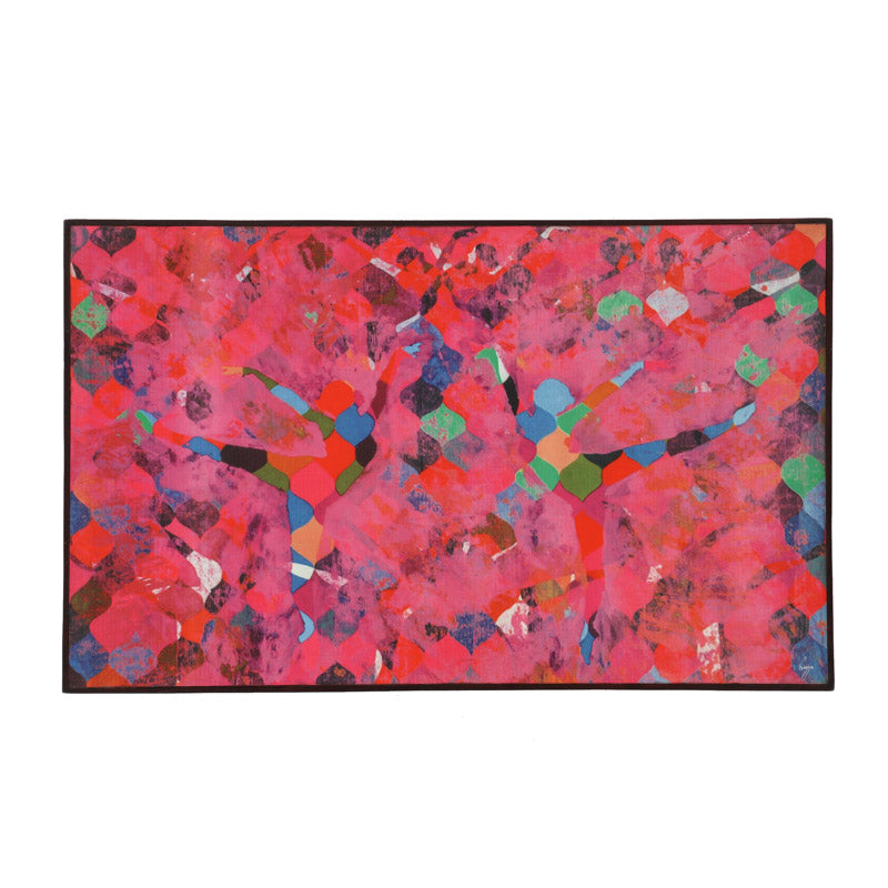 Artwork displayed on top Celebration Pink Folding Bed Table