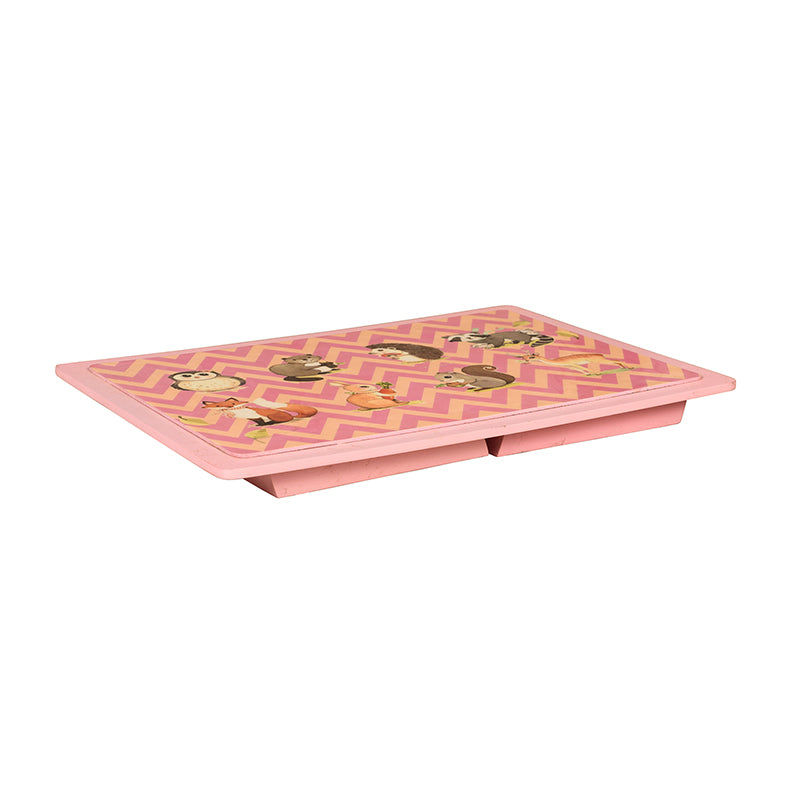 Compact Size Forest Kids Pink Folding Table