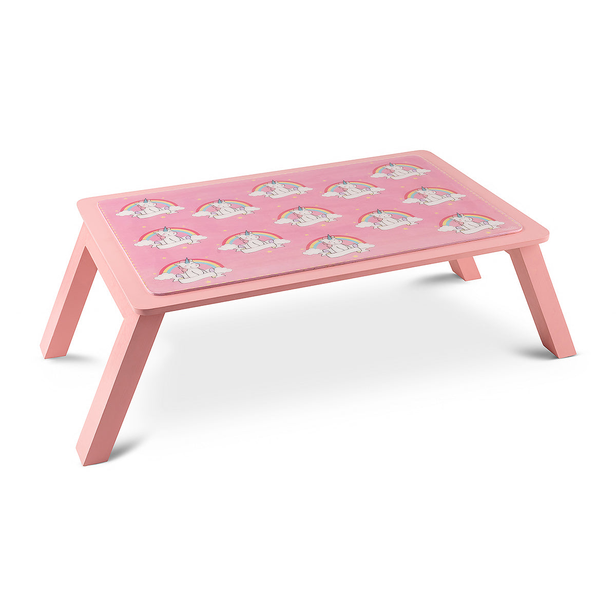 Unicorn Kids Pink Folding Wooden Table - Artychoke