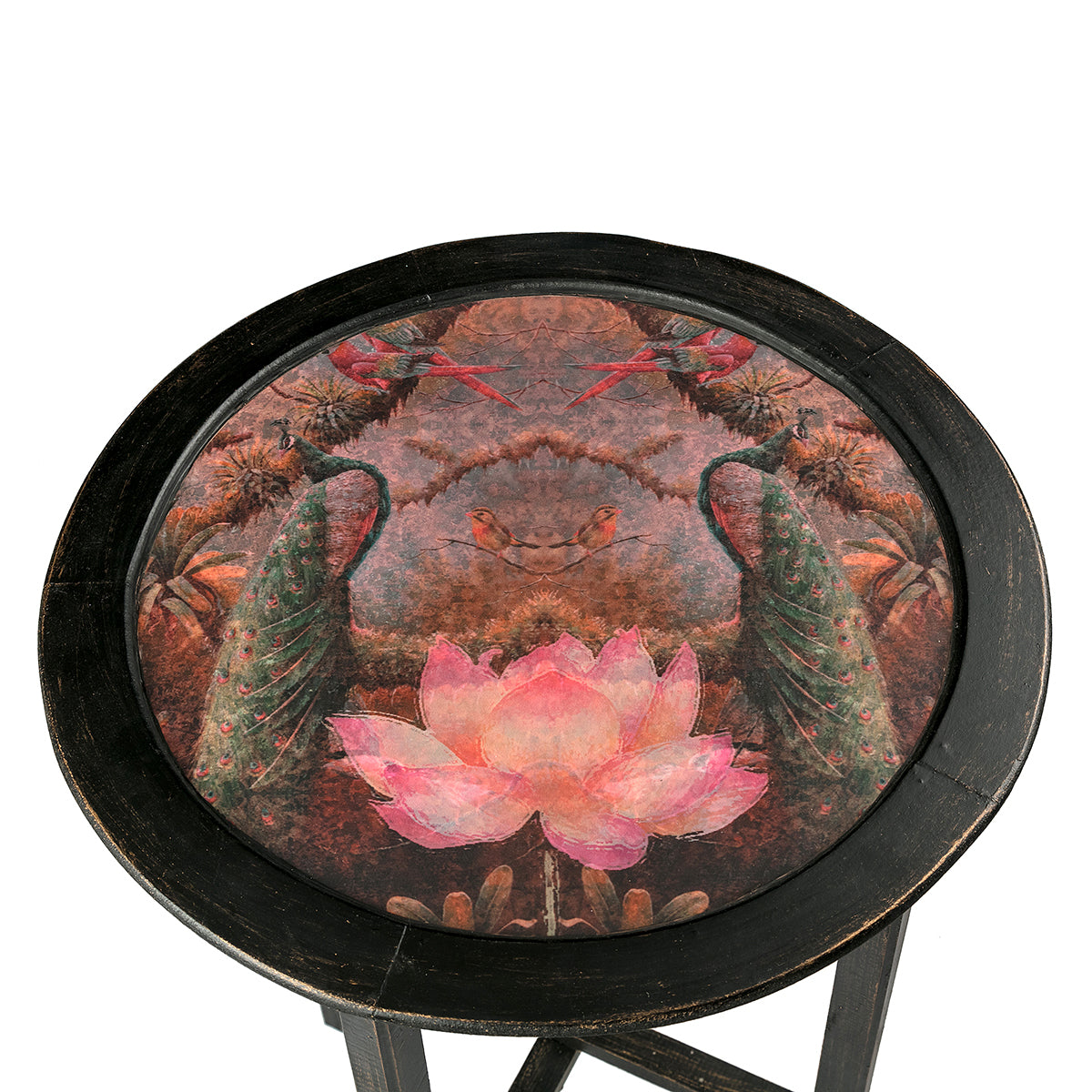Top View Peacock High Top Folding Table