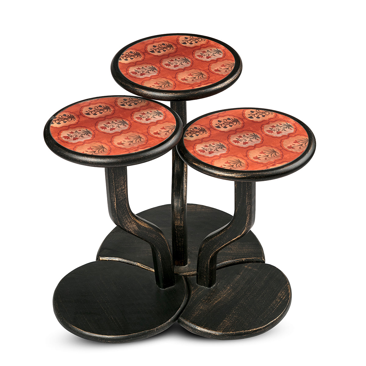 Rustica Lily Pad Custom Printed Wooden Top Table