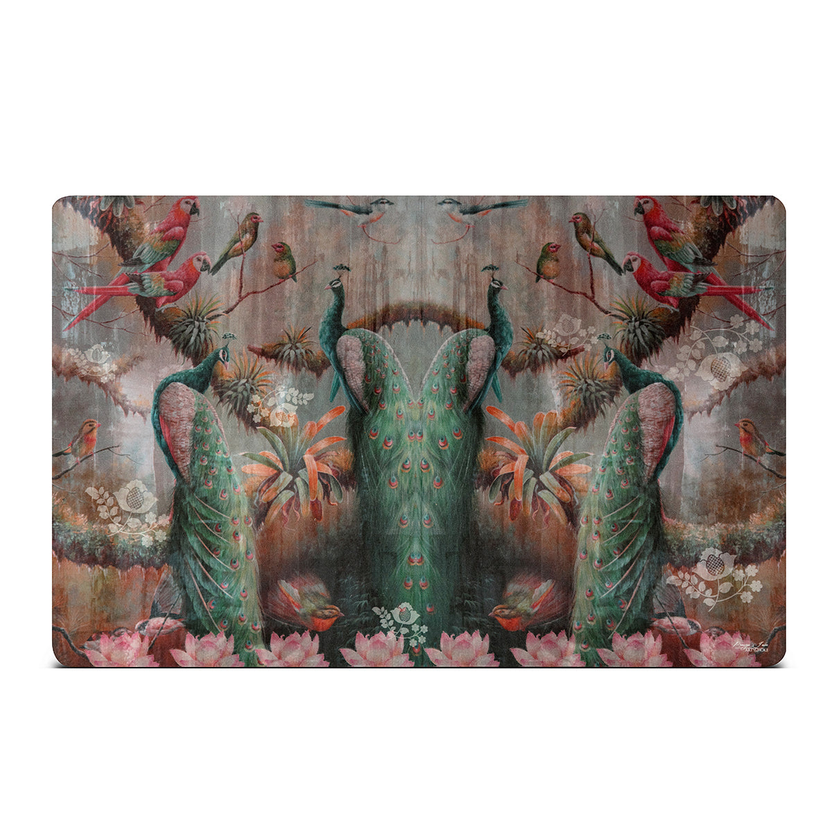 Peacock high quality wood & Canvas laminated Table Top