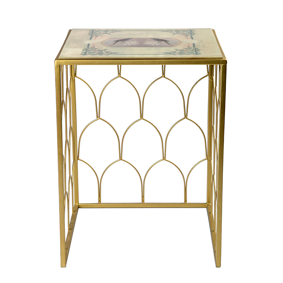 Parrot Metal Jaali Table