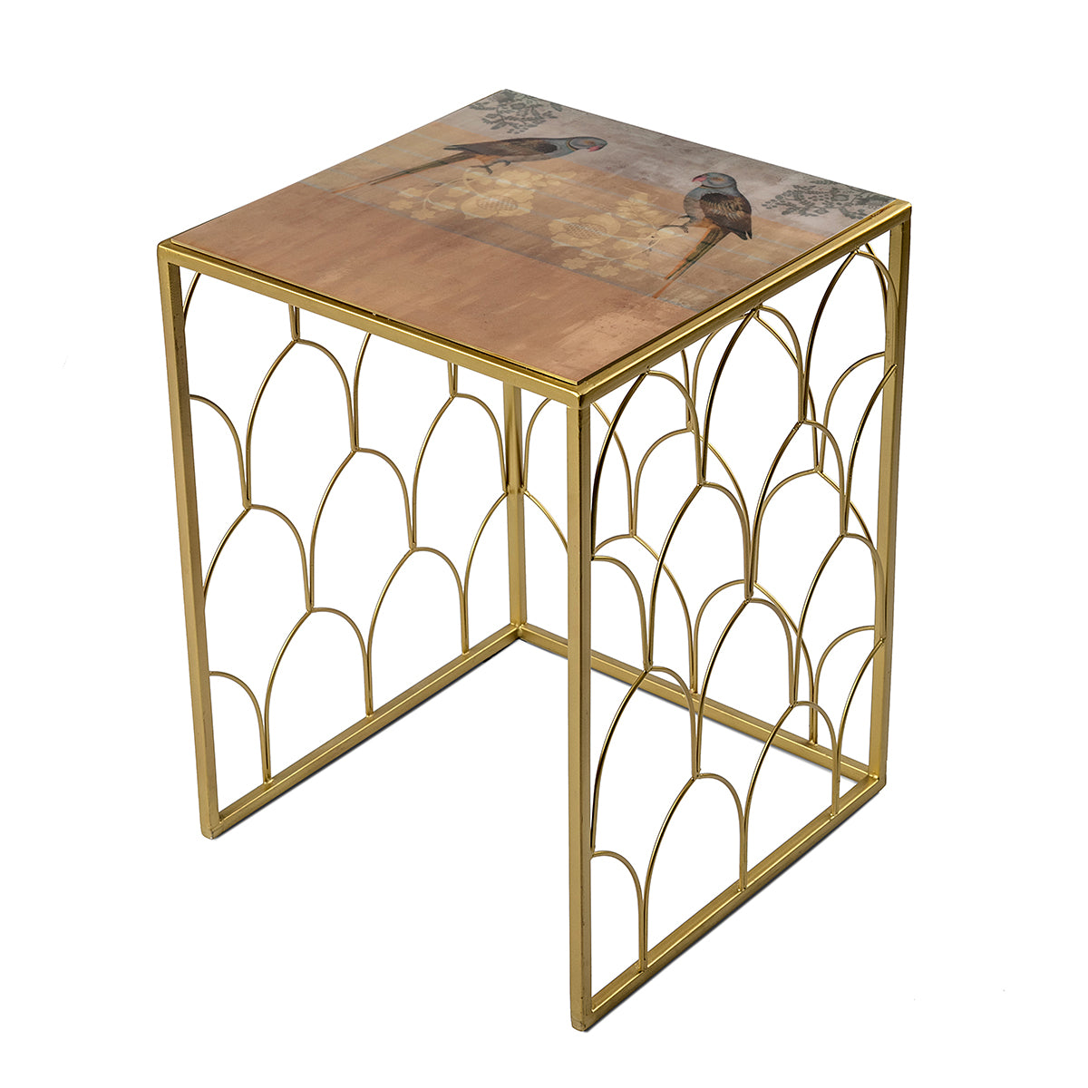 Parrot Metal Jaali Table