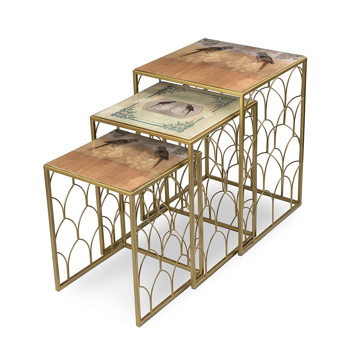 Parrot Metal Jaali Table