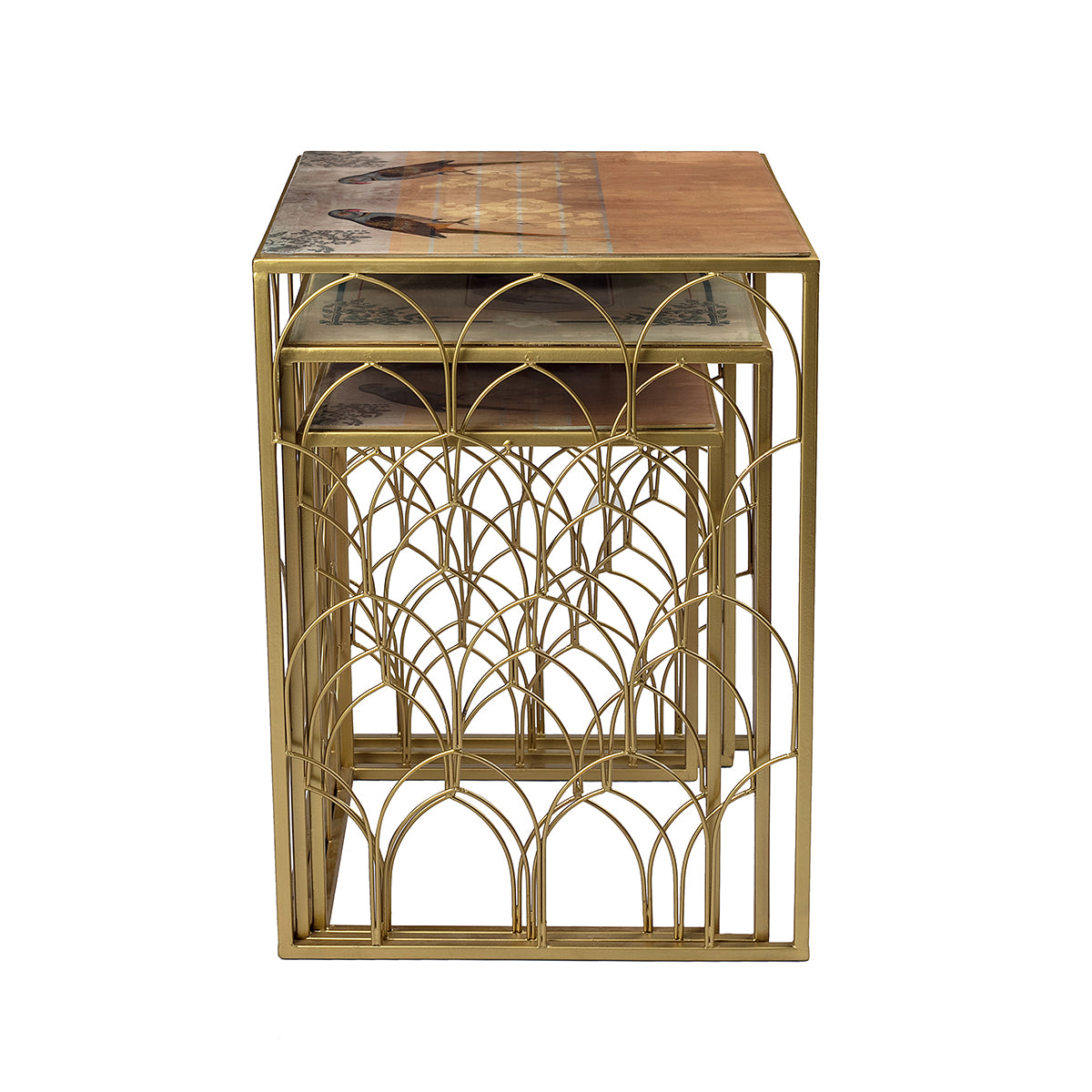 Parrot Metal Jaali Table