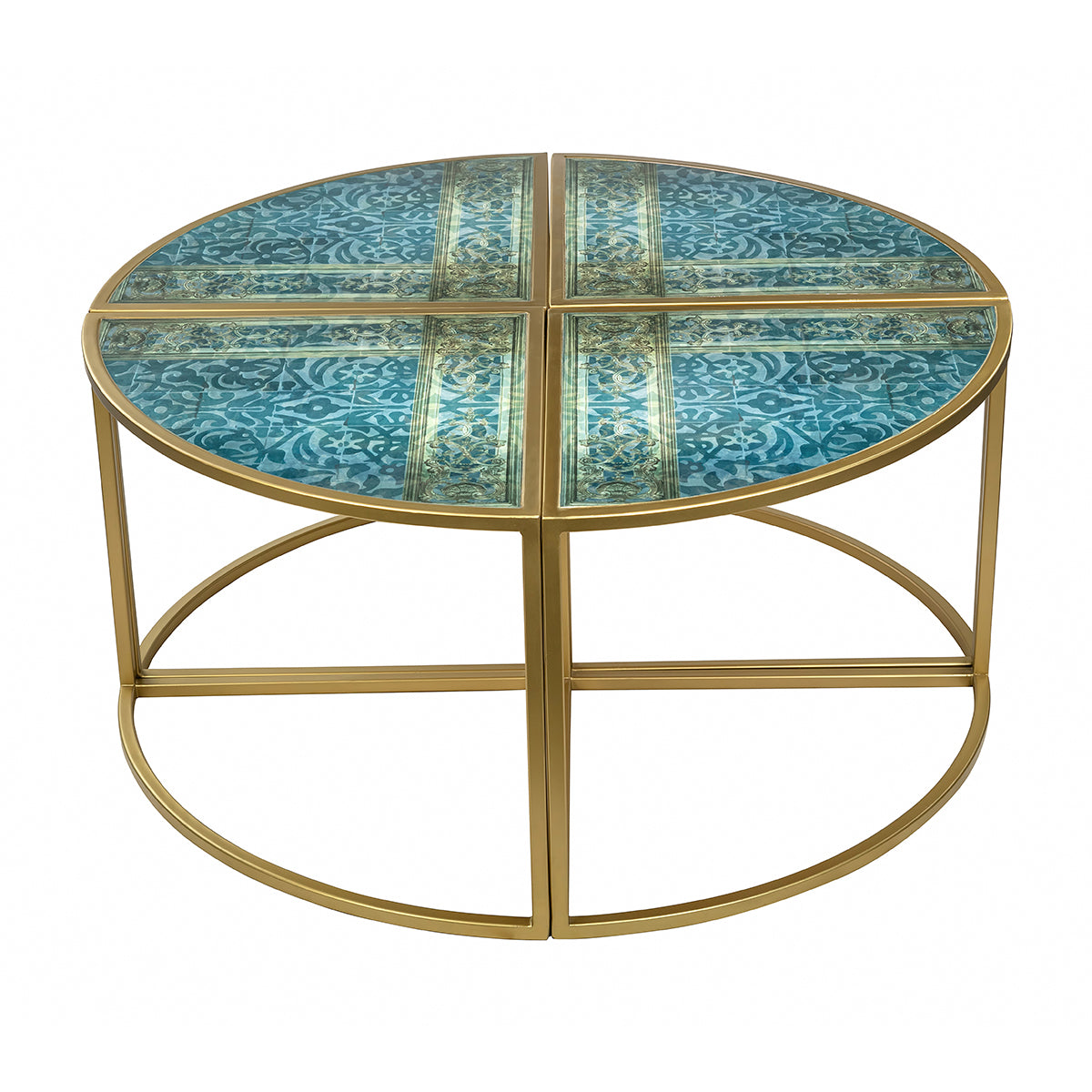 Antique Round Split Coffee Table - Artychoke