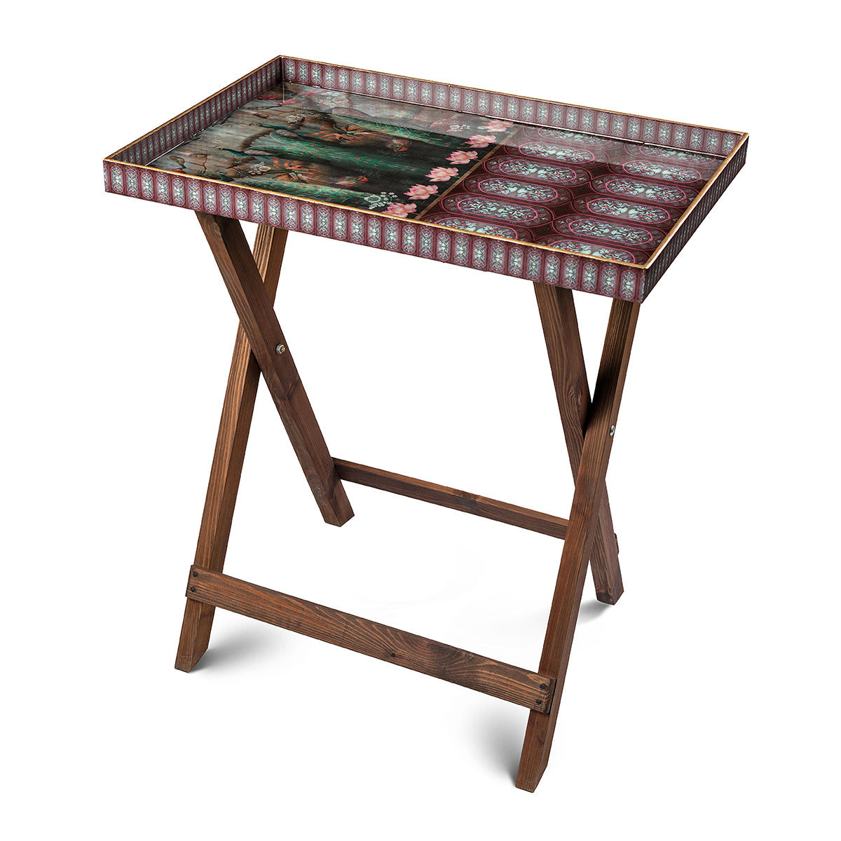 Peacock Lotus Folding Butler