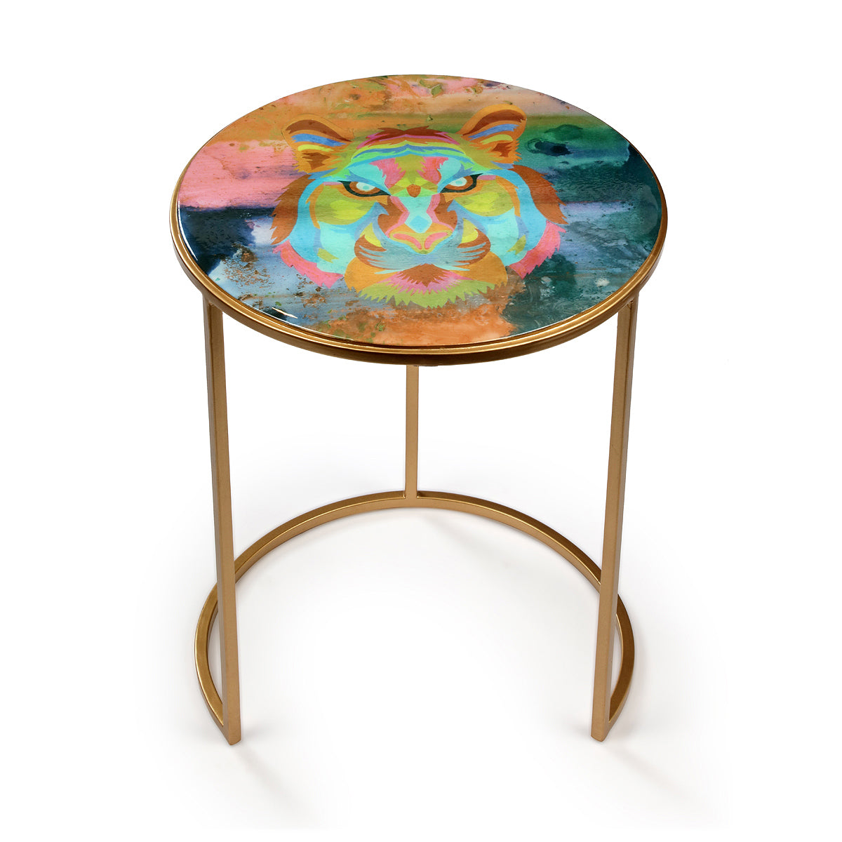 Untamed Tiger Accent Table - Artychoke