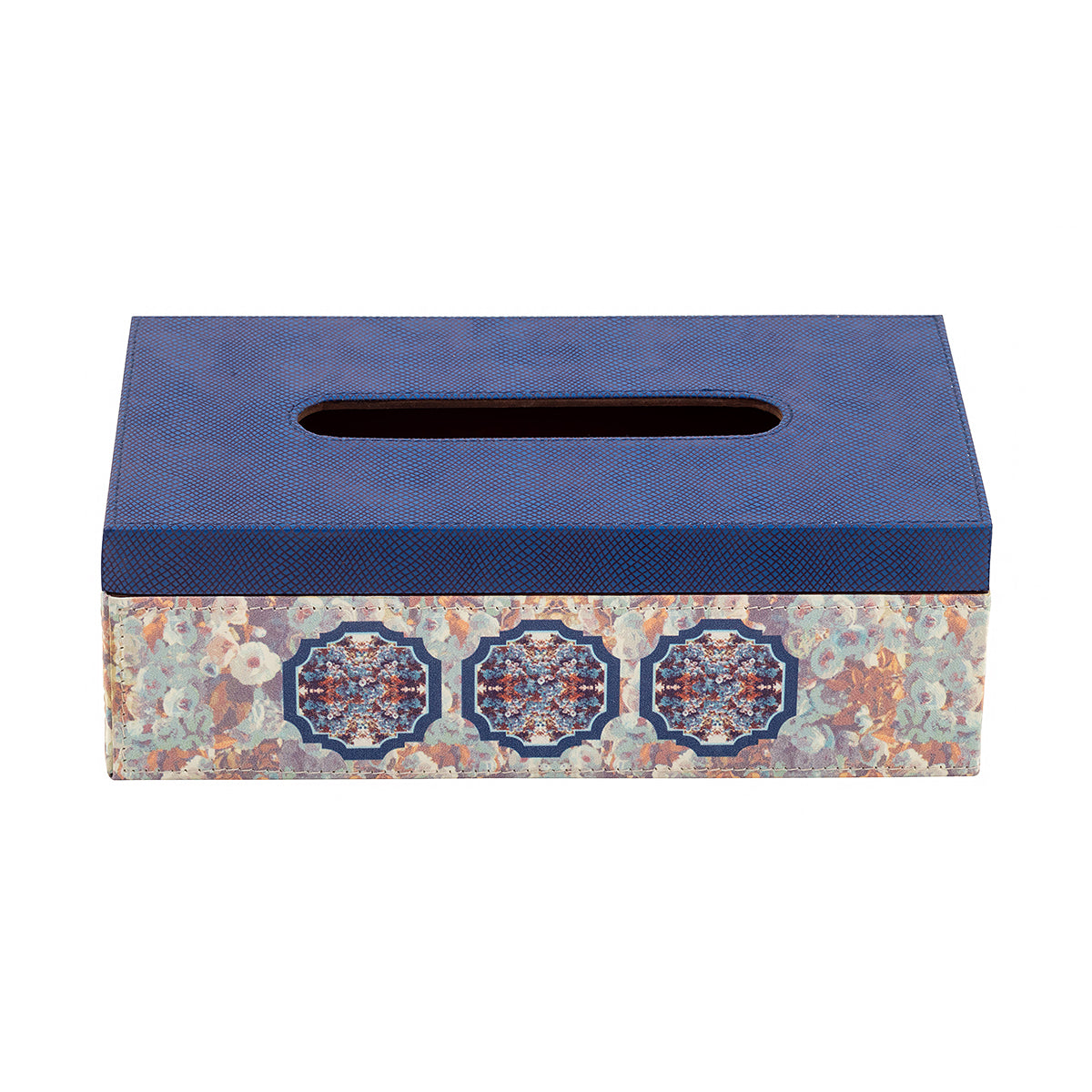 Gardenia blue tissue box with a sleek and elegant design