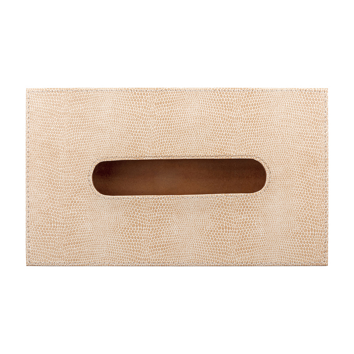Vegan Leather Motif Tissue Box