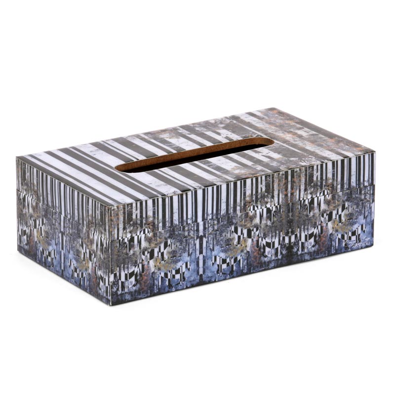 Horse Monochrome Glossy Tissue Box
