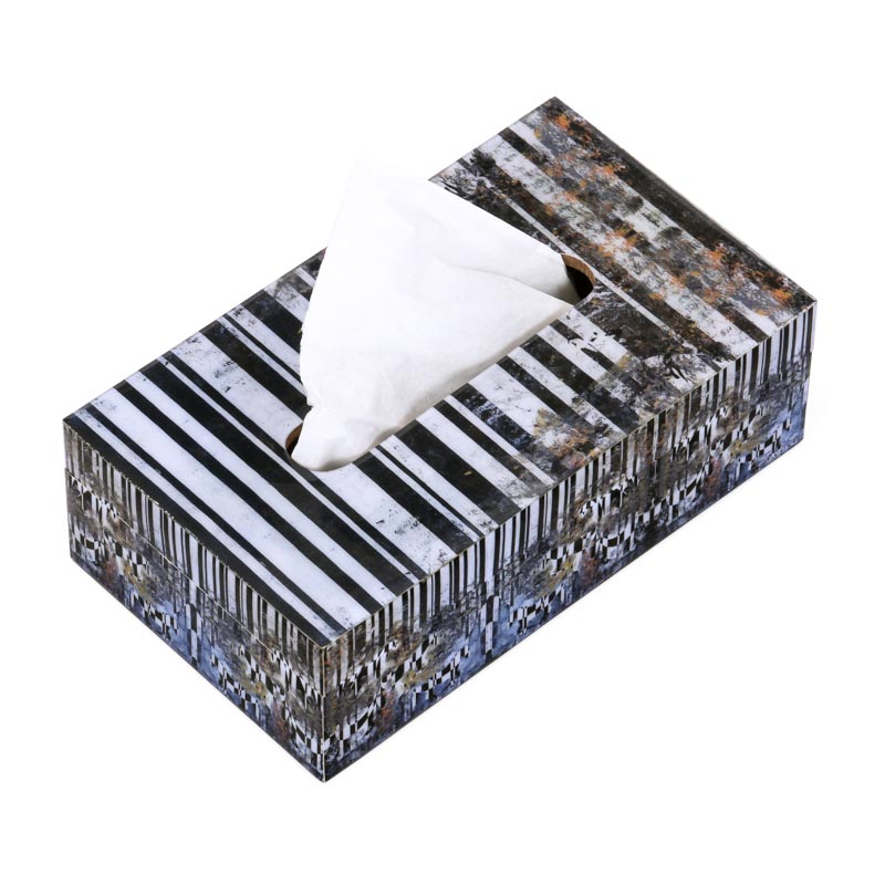Buy Wooden Monochrome Glossy Tissue Box