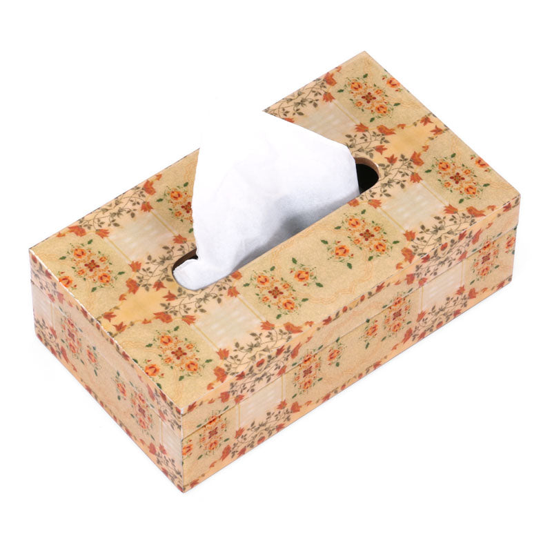 Wooden Sepia Glossy Tissue Box