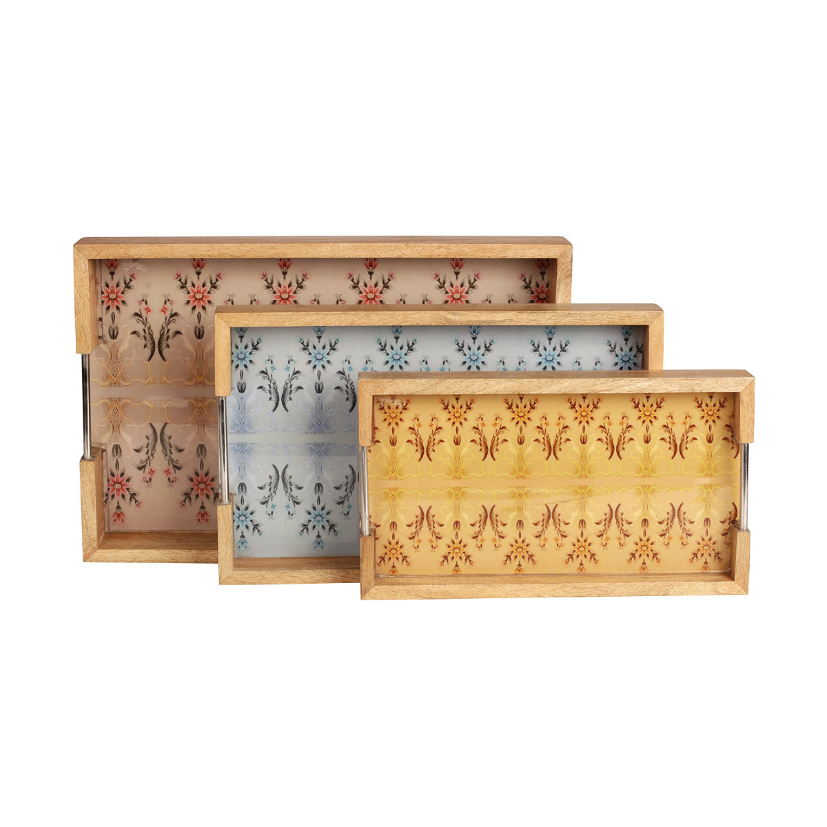 Custom Printed Wooden Top Quartz Crate Tray