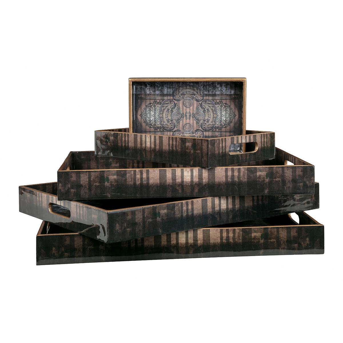 Antique Motif (Set of 5) Tray - Artychoke