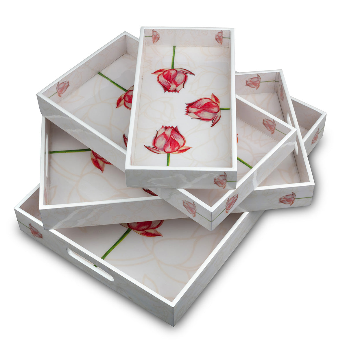 light weight & highly durable Ivory Lotus Tray